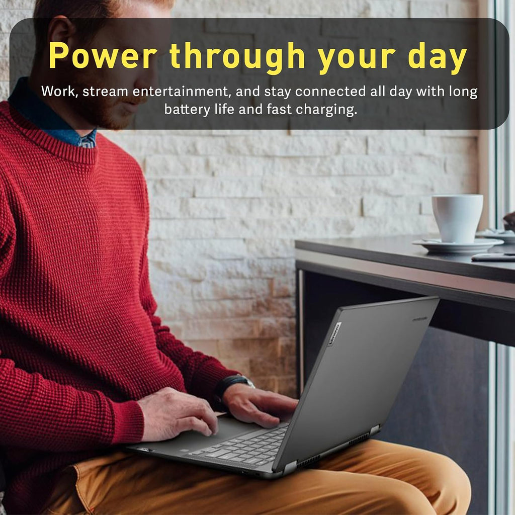 Lenovo IdeaPad Flex 5i Plus Chromebook, 14' WUXGA 2-in-1 Touchscreen Laptop, Intel i3-1315U, 8GB RAM, 128GB SSD, Intel UHD Graphics, Backlit Keyboard, Chrome OS, Gray (Renewed)