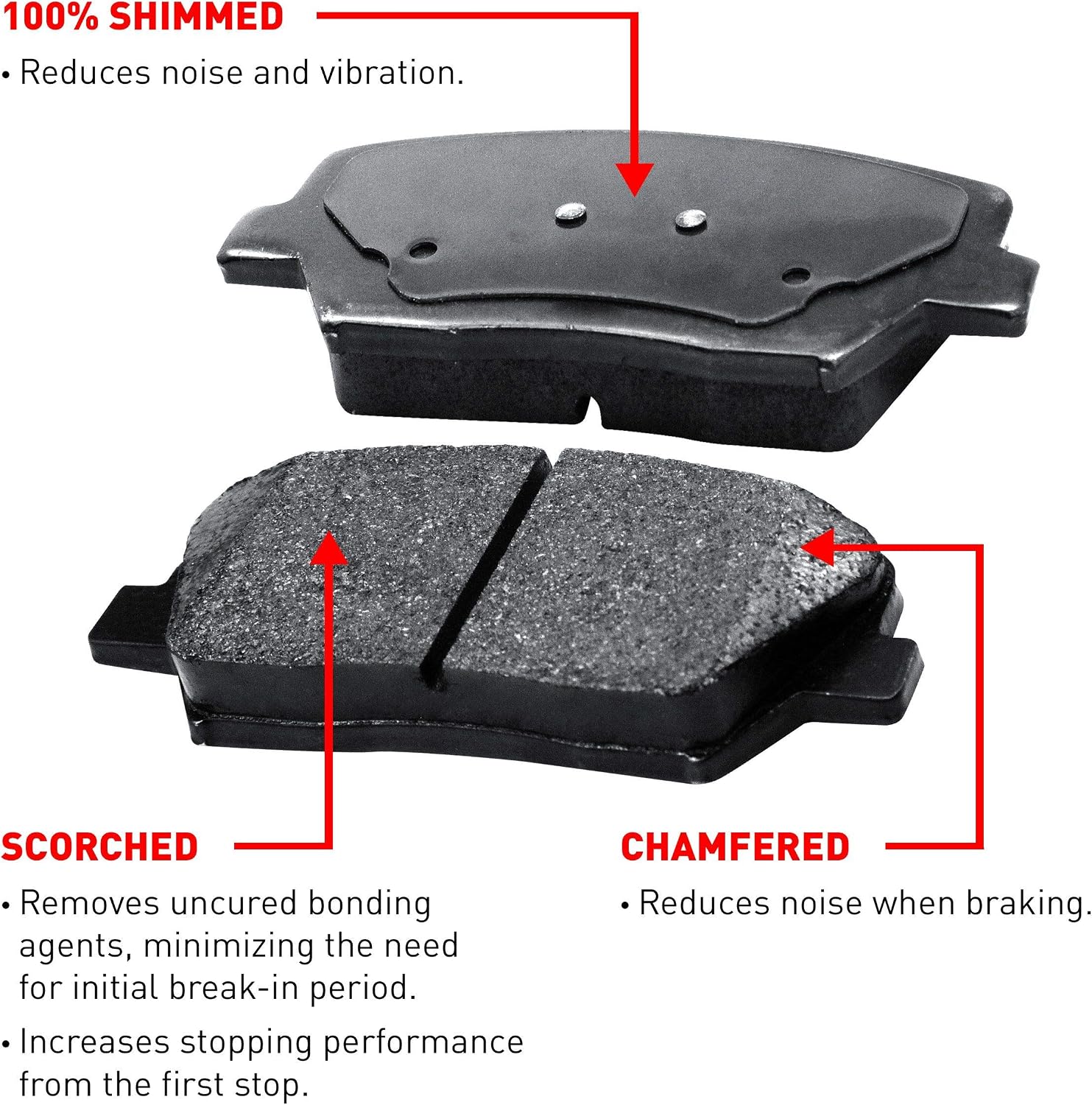 R1 Concepts Front Brake Kit Fits 2011-2019 Ford Fiesta| Ceramic Brake Pads and Slotted Brake Rotors