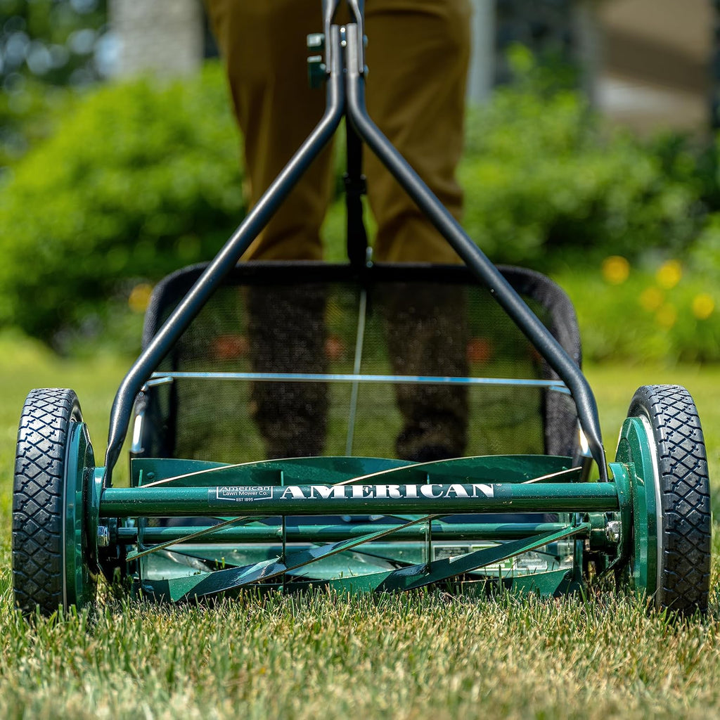 American Lawn Mower 16-inch 7-Blade Push Reel Mower + Sharpening Kit