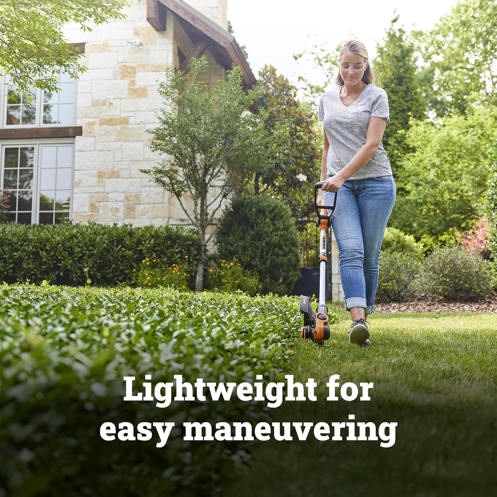 WORX 20V 12'' Cordless String Trimmer & 360 CFM Leaf Blower Combo, 2 Batteries & Charger Included, WG929