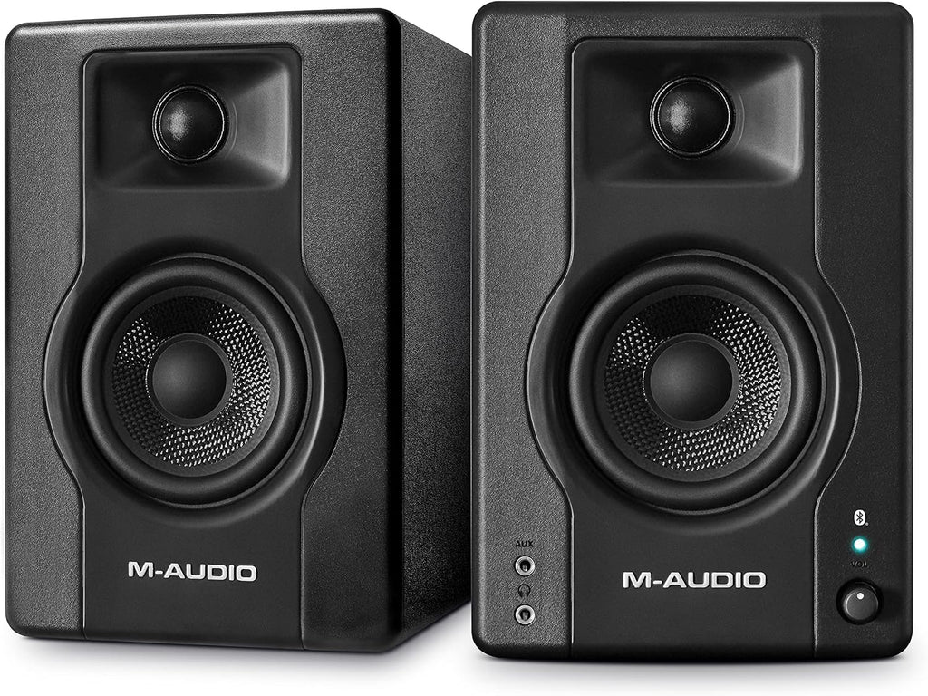 M-Audio BX4BT 4.5' Studio Monitors & PC Speakers with Bluetooth for Recording and Multimedia & HDH40 – Over Ear Studio Headphones with Closed Back Design