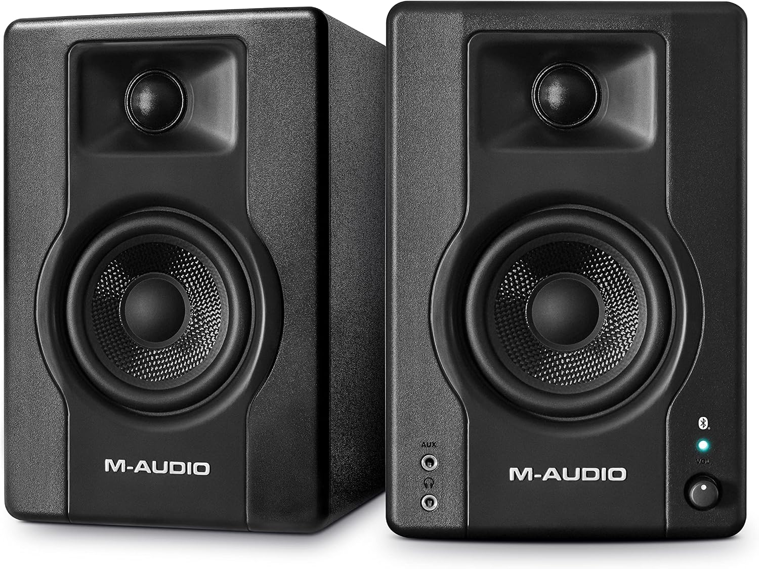 M-Audio BX4BT 4.5' Studio Monitors & PC Speakers with Bluetooth for Recording and Multimedia & HDH40 – Over Ear Studio Headphones with Closed Back Design