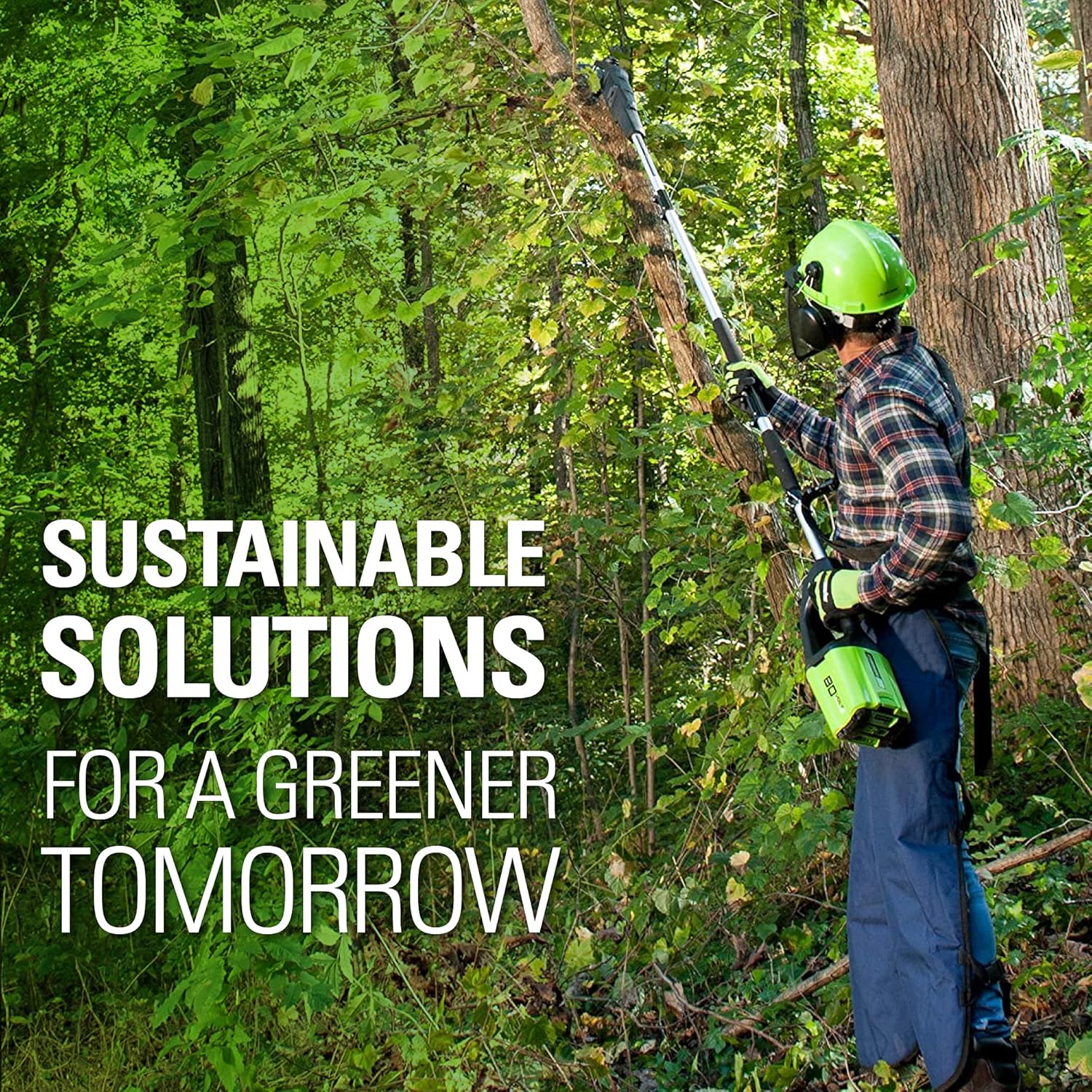 Greenworks 80V 10' Cordless Polesaw (Great For Pruning and Trimming Branches / 75+ Compatible Tools), Tool Only