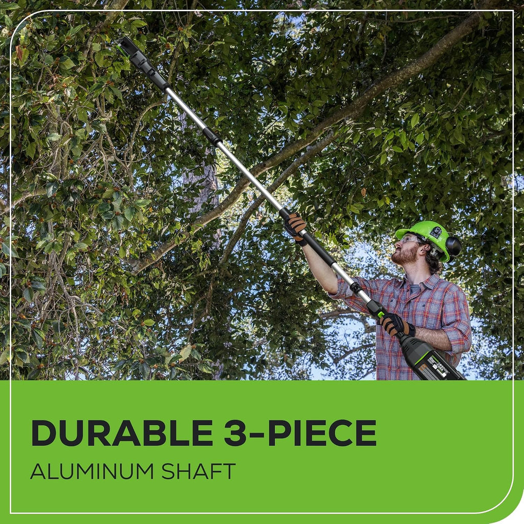 Greenworks 80V 10' Brushless Cordless Polesaw (Great For Pruning and Trimming Branches / 75+ Compatible Tools), 2.0Ah Battery and Charger