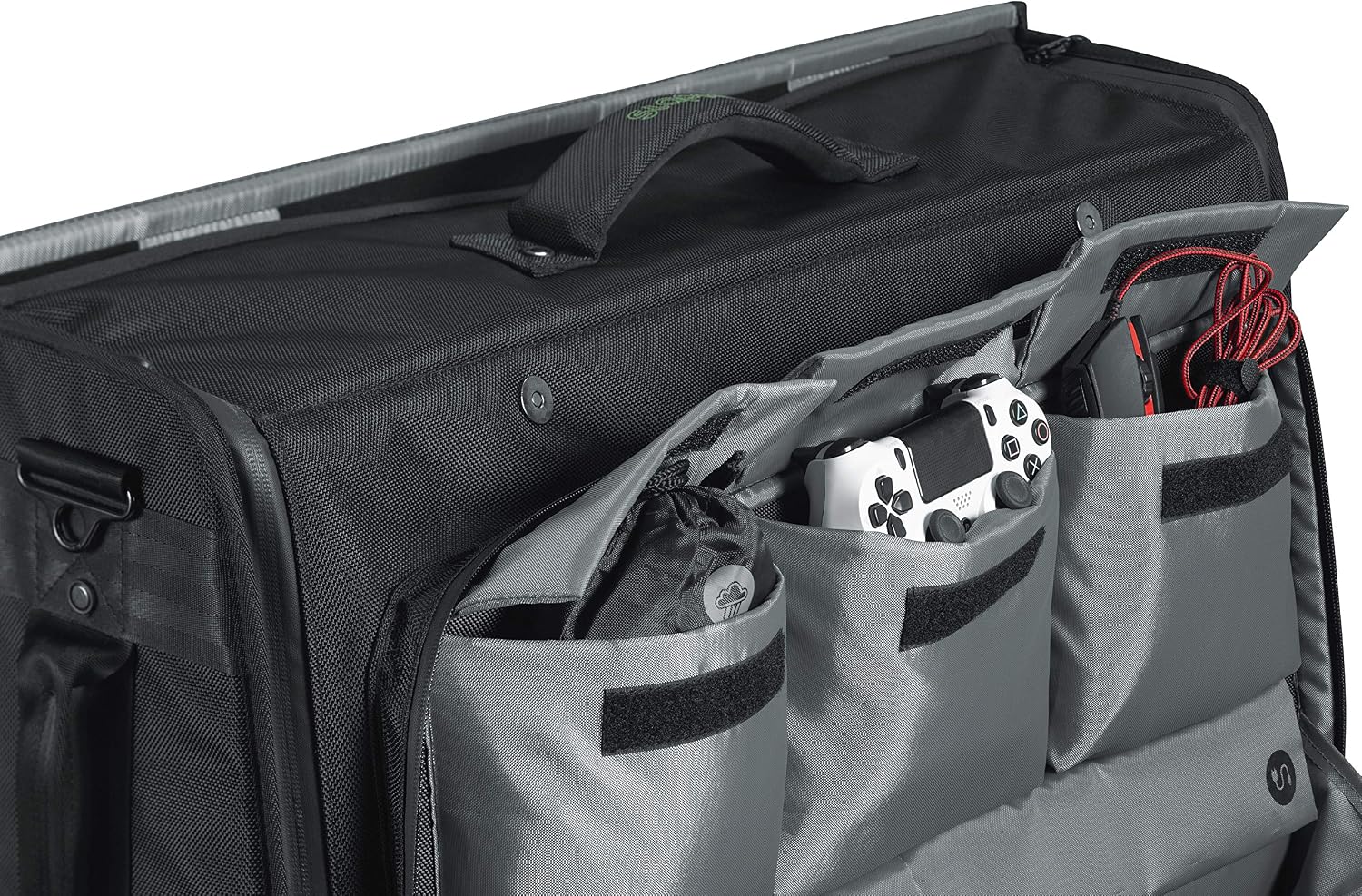 Slappa Gaming Monitor Tote Bag with Water Resistant Zippers and Adjustable Carry Strap; Fits 24'-28' Monitors (SL-MONITOR-TOTE)