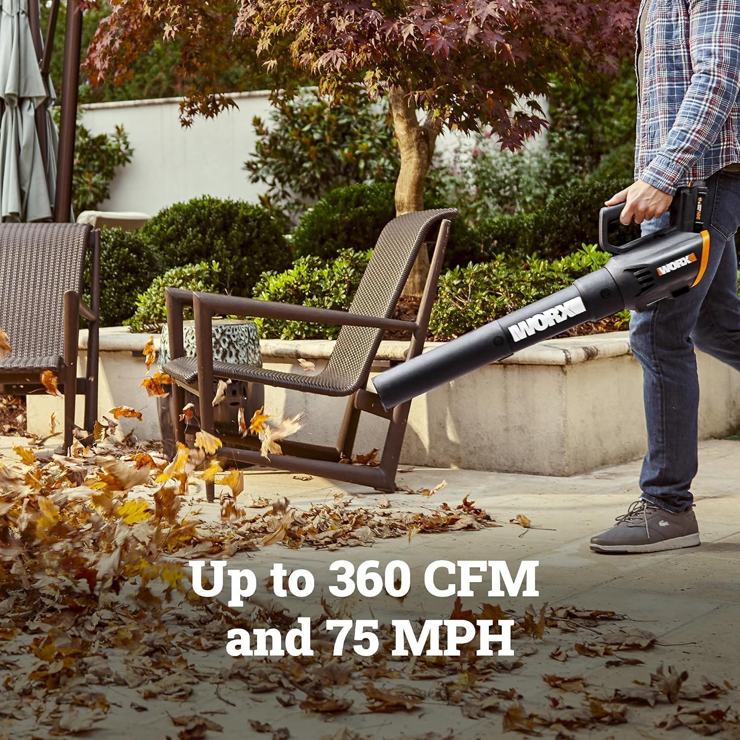 WORX 20V 12'' Cordless String Trimmer & 360 CFM Leaf Blower Combo, 2 Batteries & Charger Included, WG929