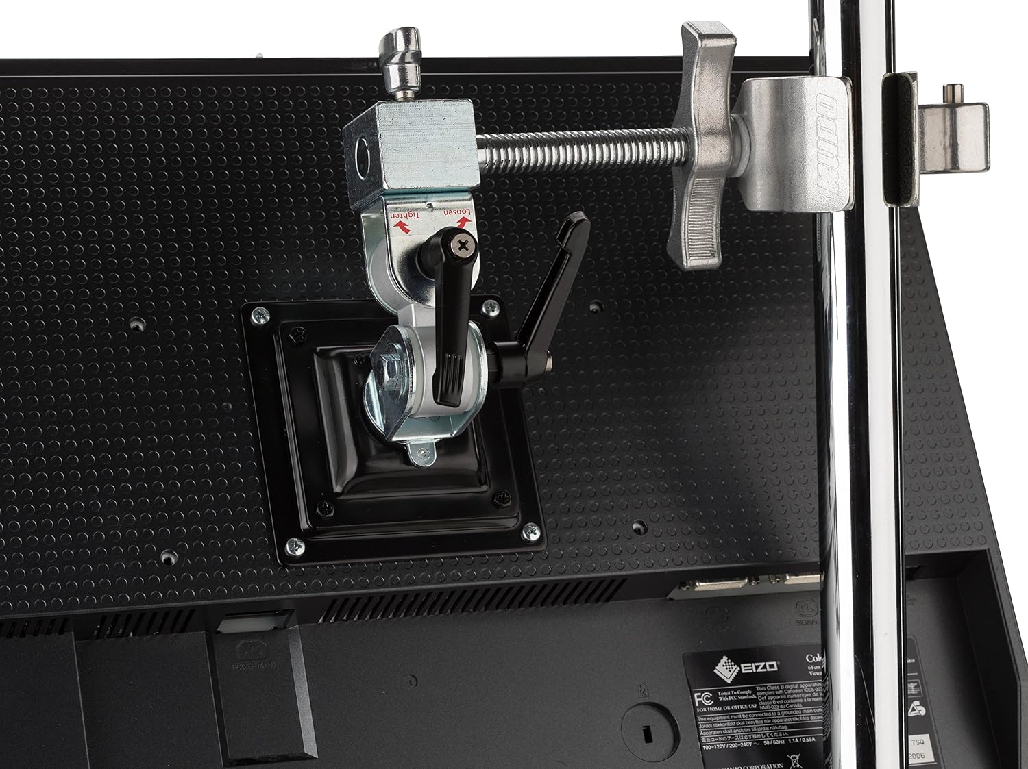 Kupo Monitor Arm, Heavy Duty VESA Mount with Baby Receiver for Displays up to 17.6lb on Light Stands in Photography and Video Production (KG010412)