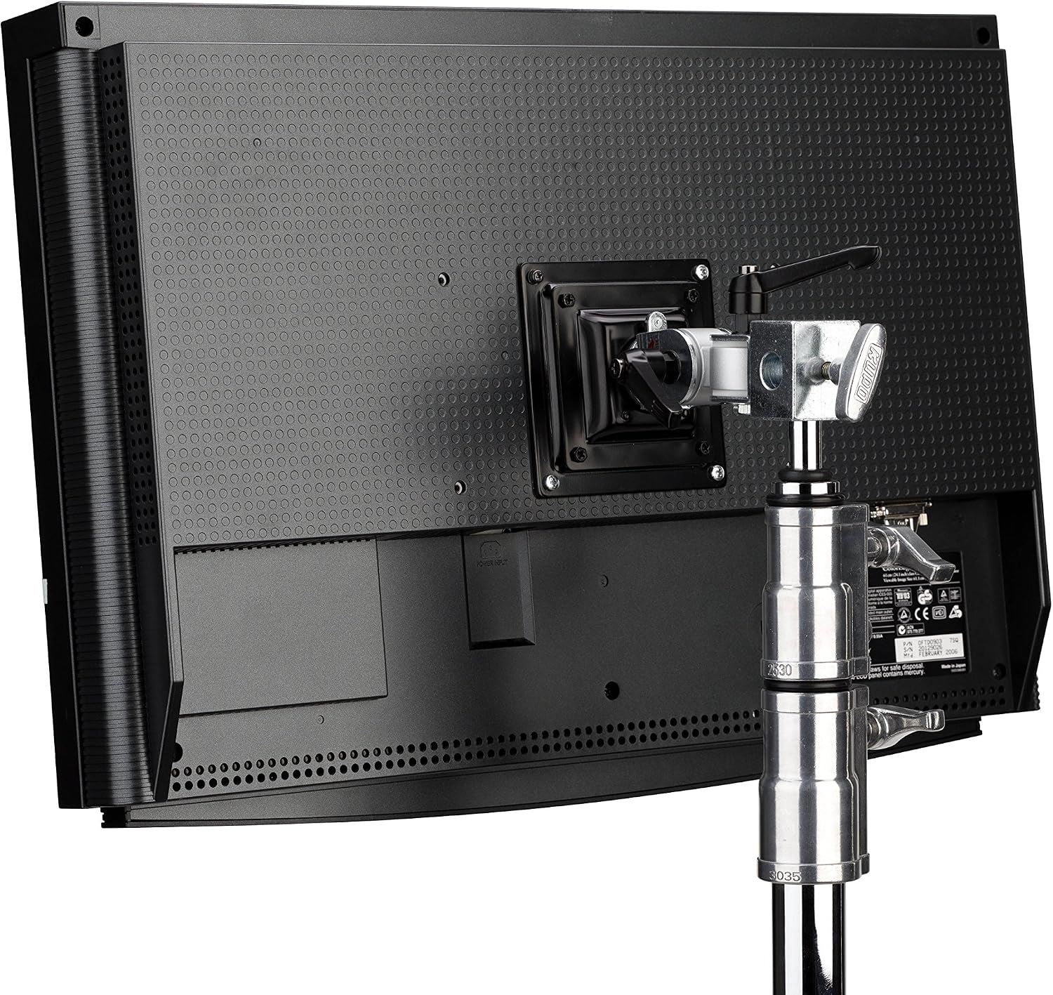 Kupo Monitor Arm, Heavy Duty VESA Mount with Baby Receiver for Displays up to 17.6lb on Light Stands in Photography and Video Production (KG010412)