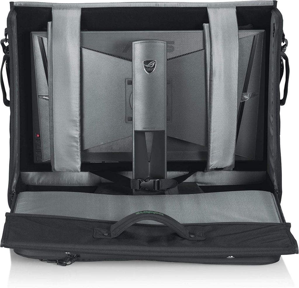 Slappa Gaming Monitor Tote Bag with Water Resistant Zippers and Adjustable Carry Strap; Fits 24'-28' Monitors (SL-MONITOR-TOTE)