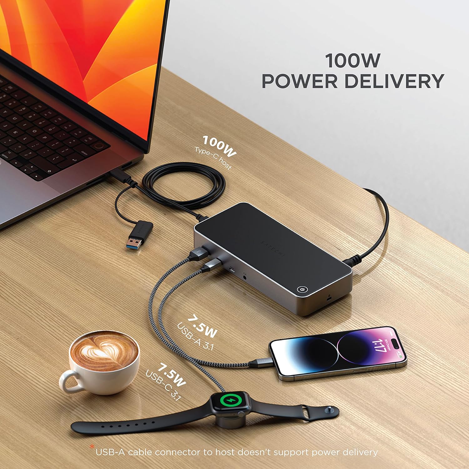 Satechi 13 in 1 Triple 4K USB C Docking Station, 100W Charging, 2 DP, 3 HDMI, 2 USB C, 3 USB-A, Gigabit Ethernet, and Audio Jack for Mac/Windows, MacBook Air/Pro, DisplayLink Required