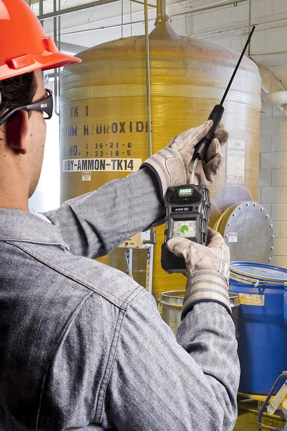 MSA 10165446 ALTAIR 5X Multi-Gas Detector - (O2, CO, H2S, PID), 10' Line, 1' Probe, Charcoal Device with Color Display, Portable Gas Monitor, UL/CSA, Includes Instrument/Line/Probe