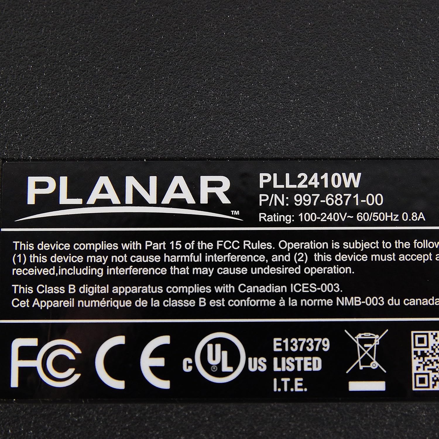 Planar PLL2410W 24' Widescreen LED LCD Monitor